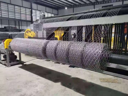 100x120mm Hexagonal Wire Netting Machine / Galvanized Gabion Making Machine