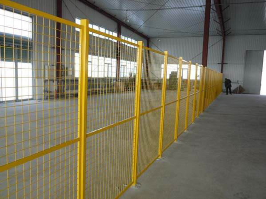 Blue And Yellow 3x2 Pvc Coated Welded Wire Mesh for Workshop Isolation Fence